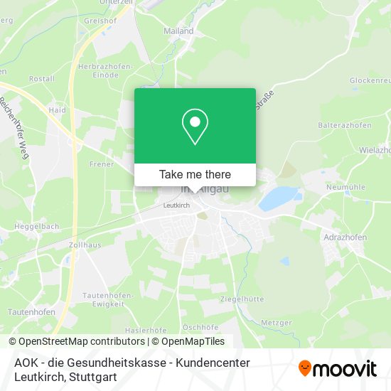 AOK - die Gesundheitskasse - Kundencenter Leutkirch map
