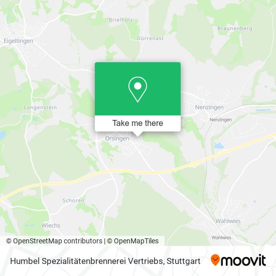 Humbel Spezialitätenbrennerei Vertriebs map