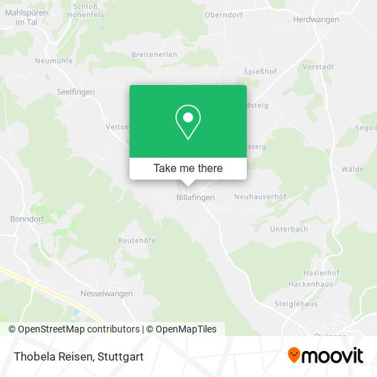 Thobela Reisen map