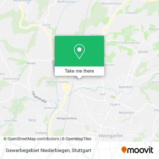 Gewerbegebiet Niederbiegen map