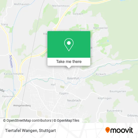 Карта Tiertafel Wangen