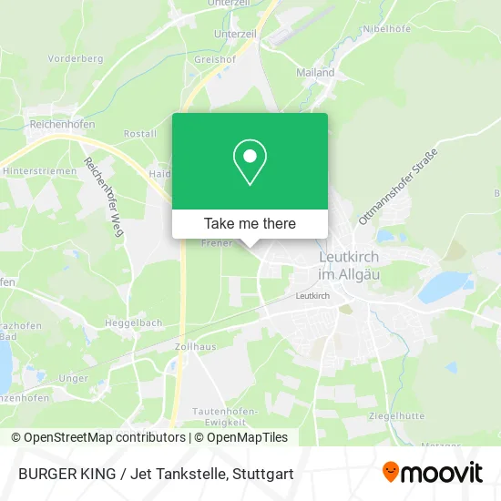 Карта BURGER KING / Jet Tankstelle