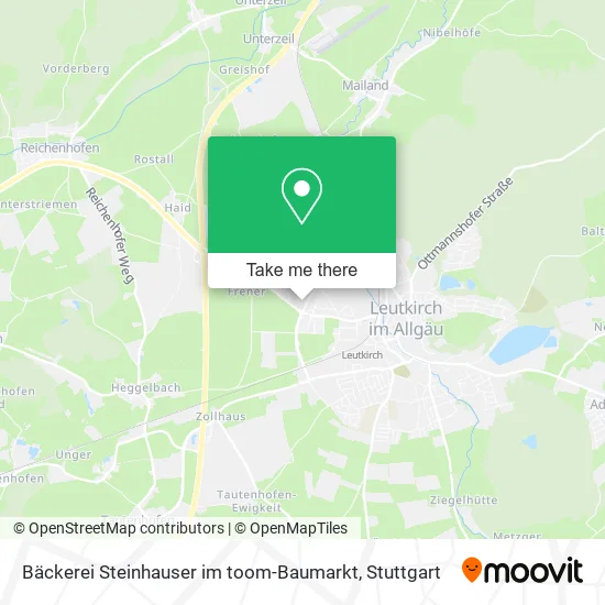 Карта Bäckerei Steinhauser im toom-Baumarkt