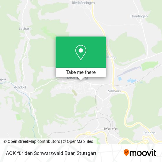 Карта AOK für den Schwarzwald Baar