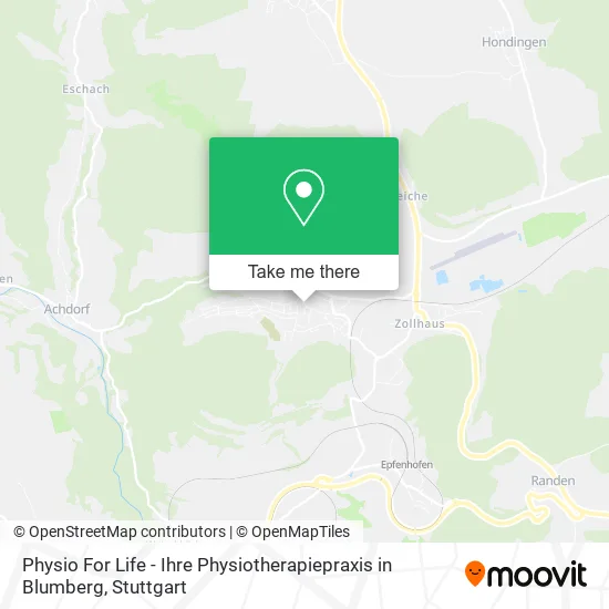 Карта Physio For Life - Ihre Physiotherapiepraxis in Blumberg