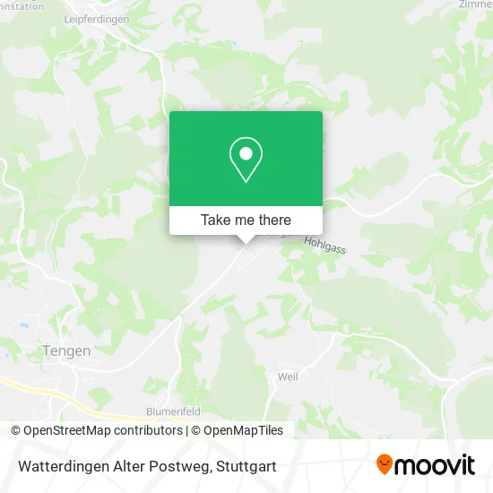 Карта Watterdingen Alter Postweg