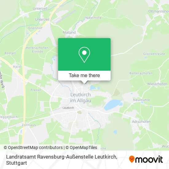 Карта Landratsamt Ravensburg-Außenstelle Leutkirch