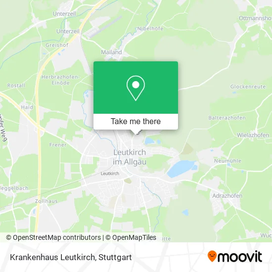 Карта Krankenhaus Leutkirch