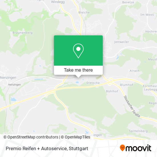 Карта Premio Reifen + Autoservice