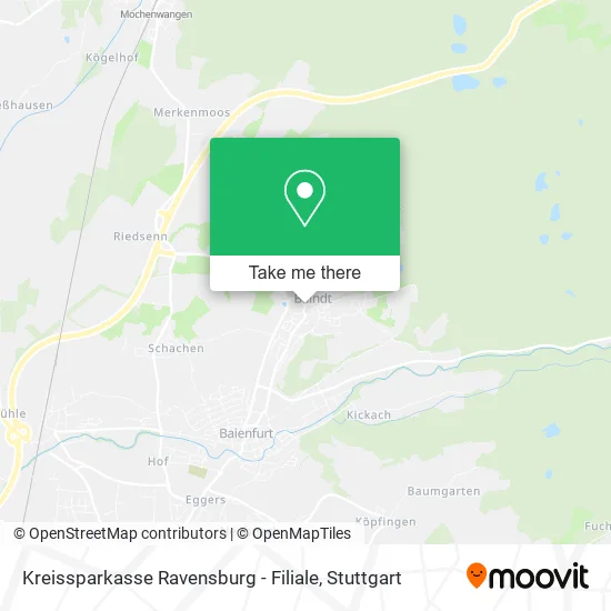 Карта Kreissparkasse Ravensburg - Filiale