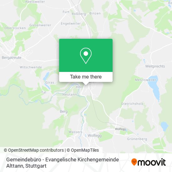 Gemeindebüro - Evangelische Kirchengemeinde Alttann map