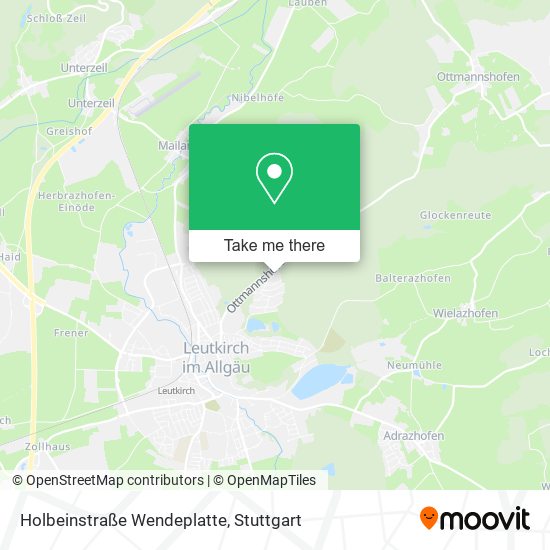 Holbeinstraße Wendeplatte map