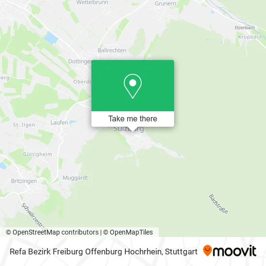 Карта Refa Bezirk Freiburg Offenburg Hochrhein