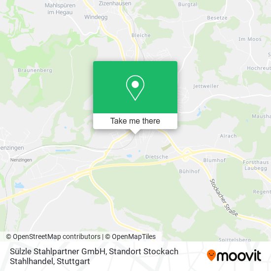 Sülzle Stahlpartner GmbH, Standort Stockach Stahlhandel map