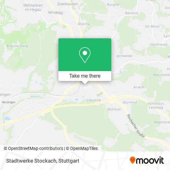 Карта Stadtwerke Stockach