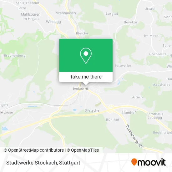 Карта Stadtwerke Stockach
