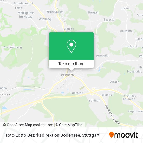 Toto-Lotto Bezirksdirektion Bodensee map