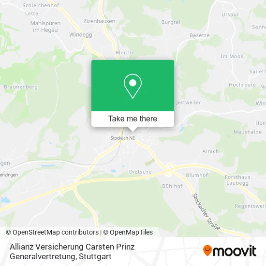 Карта Allianz Versicherung Carsten Prinz Generalvertretung