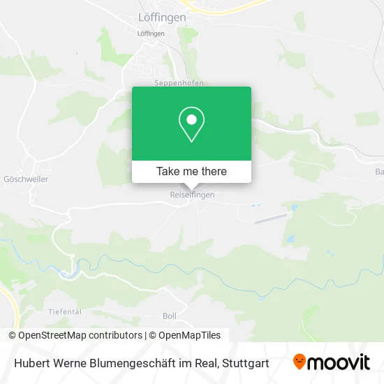 Карта Hubert Werne Blumengeschäft im Real