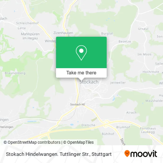Карта Stokach Hindelwangen. Tuttlinger Str.