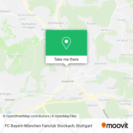 Карта FC Bayern München Fanclub Stockach
