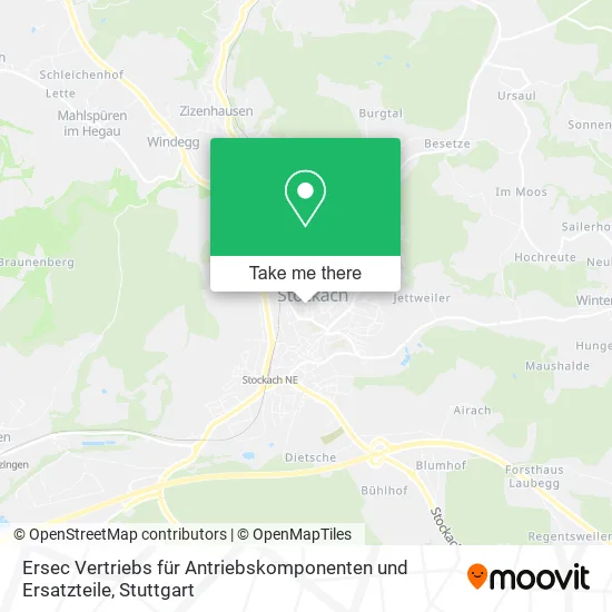 Карта Ersec Vertriebs für Antriebskomponenten und Ersatzteile