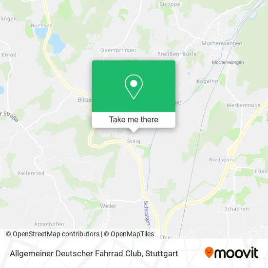 Карта Allgemeiner Deutscher Fahrrad Club