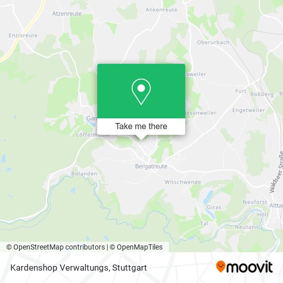 Kardenshop Verwaltungs map