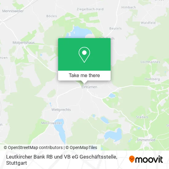 Карта Leutkircher Bank RB und VB eG Geschäftsstelle