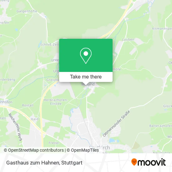 Карта Gasthaus zum Hahnen