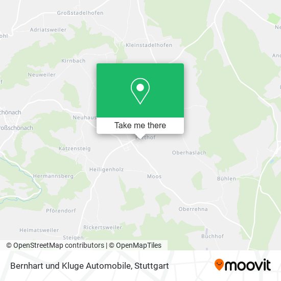 Bernhart und Kluge Automobile map