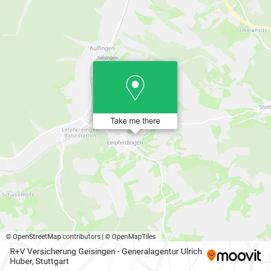 Карта R+V Versicherung Geisingen - Generalagentur Ulrich Huber