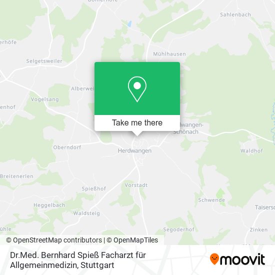 Dr.Med. Bernhard Spieß Facharzt für Allgemeinmedizin map