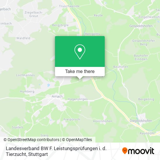 Landesverband BW F. Leistungsprüfungen i. d. Tierzucht map