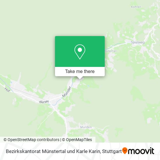 Bezirkskantorat Münstertal und Karle Karin map