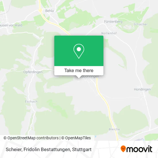 Карта Scheier, Fridolin Bestattungen