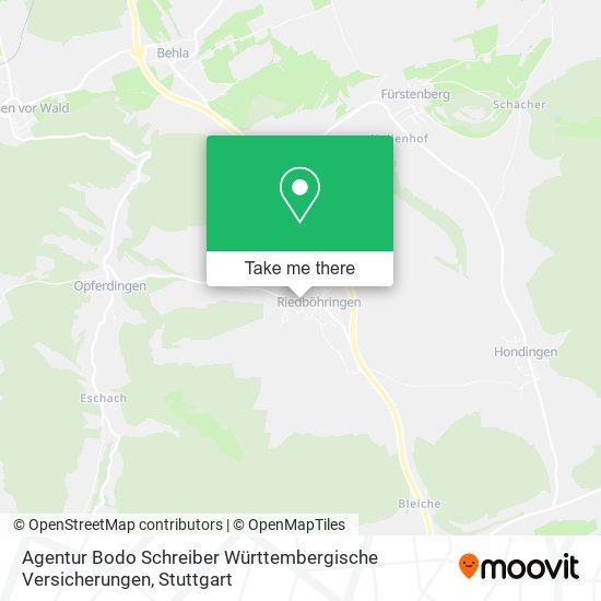 Agentur Bodo Schreiber Württembergische Versicherungen map