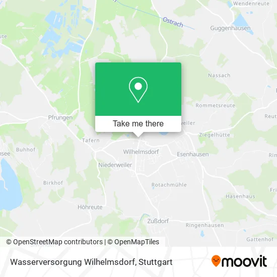 Карта Wasserversorgung Wilhelmsdorf