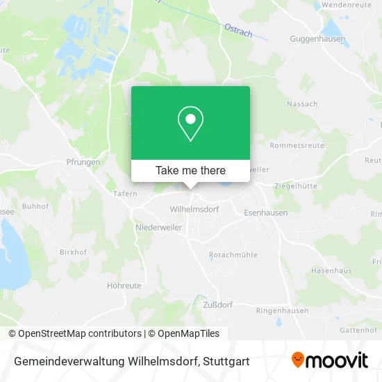 Карта Gemeindeverwaltung Wilhelmsdorf