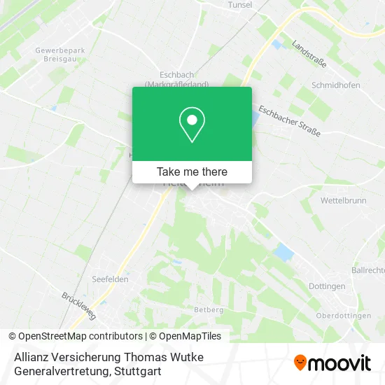 Карта Allianz Versicherung Thomas Wutke Generalvertretung