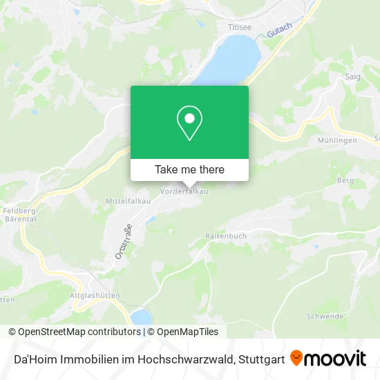 Карта Da'Hoim Immobilien im Hochschwarzwald