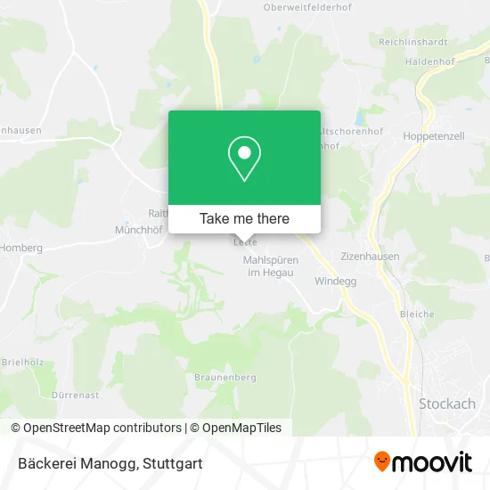 Карта Bäckerei Manogg