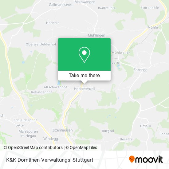 K&K Domänen-Verwaltungs map