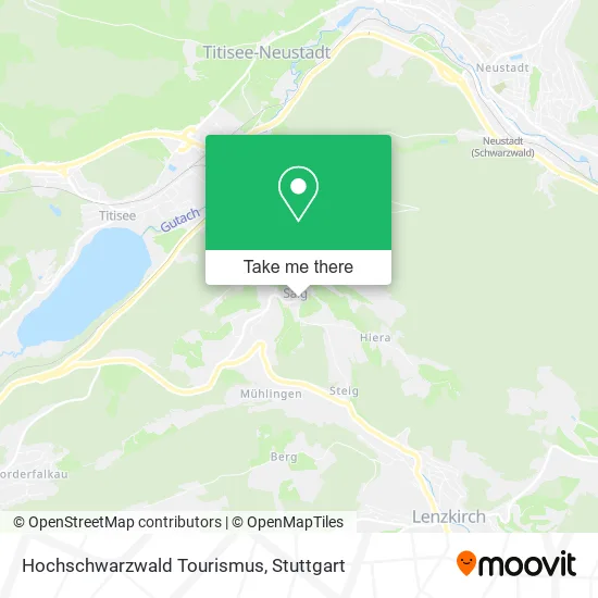 Карта Hochschwarzwald Tourismus