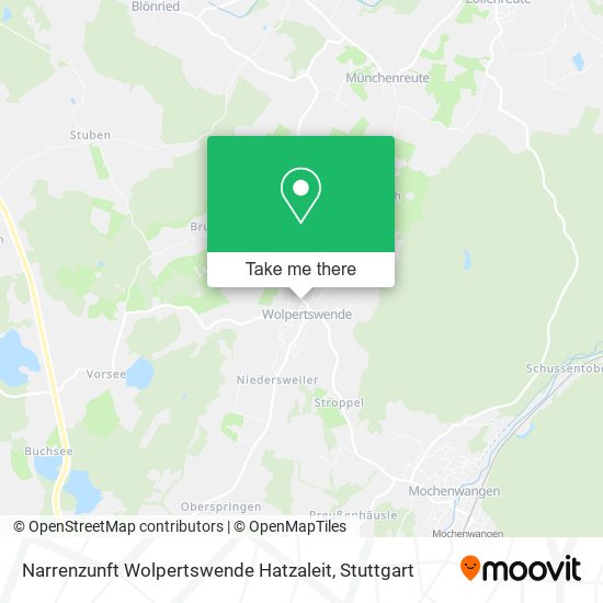 Narrenzunft Wolpertswende Hatzaleit map