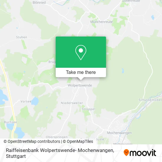 Карта Raiffeisenbank Wolpertswende- Mochenwangen