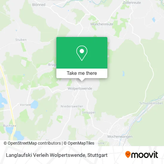 Карта Langlaufski Verleih Wolpertswende
