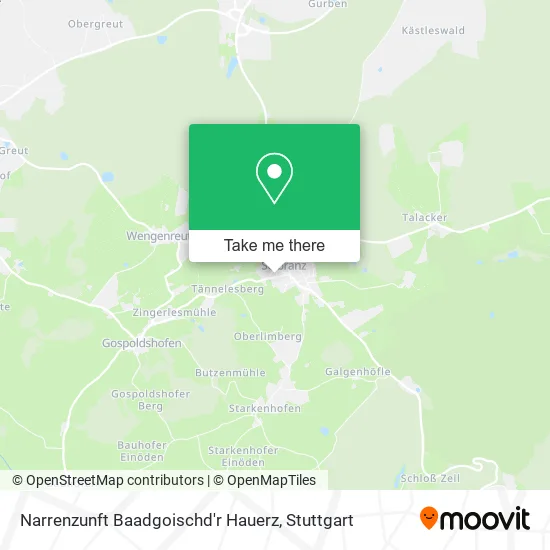 Карта Narrenzunft Baadgoischd'r Hauerz
