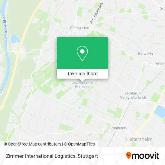 Карта Zimmer International Logistics