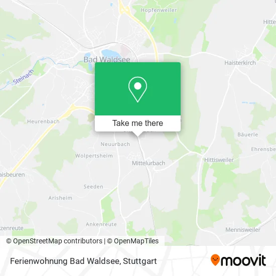 Карта Ferienwohnung Bad Waldsee